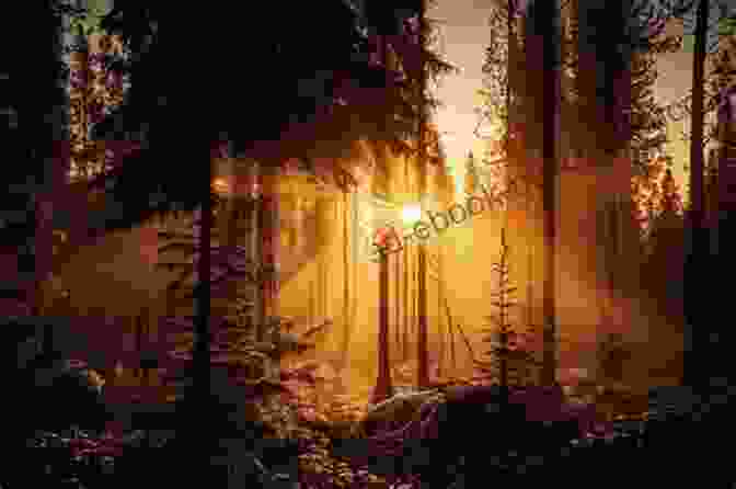 A Trapper Carefully Sets A Snare In A Dense Forest, The Sun Casting Golden Rays Through The Trees. The Adventures Of The Mountain Men: True Tales Of Hunting Trapping Fighting Adventure And Survival