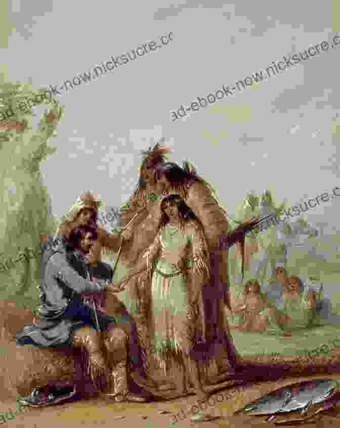 Image Of A Fur Trader And A Native American Woman Trail To The Interior (Rm Patterson Collection)