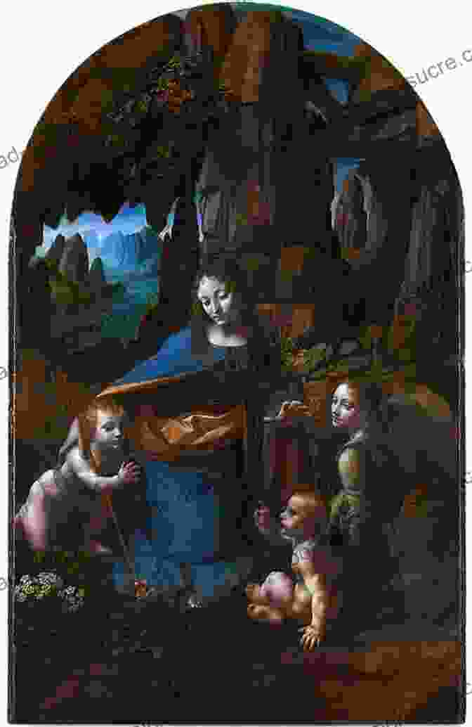 Leonardo Da Vinci's The Virgin Of The Rocks, Depicting The Virgin Mary With The Infant Jesus And John The Baptist Paintings Of Leonardo Da Vinci